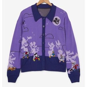 Disney Mickey & Friends Halloween Parade Womens Glow-in-The-Dark Large Cardigan‎